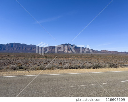 Mountains and dirt road in the Australian Outback Mountains and dirt road in the Australian Outback 116608609
