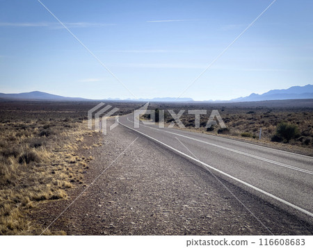 Endless Road through Australian Outback Endless Road through Australian Outback 116608683