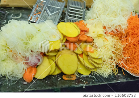 Cooking concept. Unrecognizable woman making healthy dinner Cooking concept. Unrecognizable woman making healthy dinner 116608758