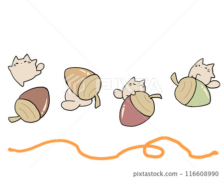 Acorn rolling cat Acorn rolling cat 116608990