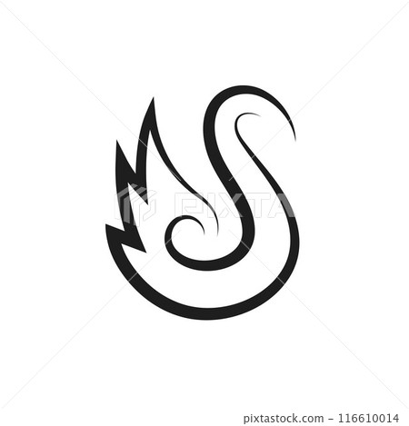 swan logo icon vector element concept design template 116610014
