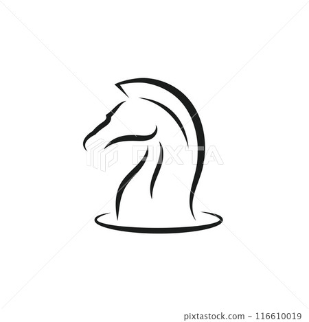 horse chess logo icon vector design concept 116610019