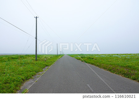 A desolate road in Hashirikotan, Betsukai-cho, Hokkaido A desolate road in Hashirikotan, Betsukai-cho, Hokkaido 116610021