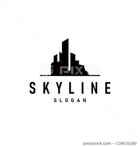 Building Real Estate Apartment Construction Logo, Elegant Premium Rustic Monogram Vector Design 116610260