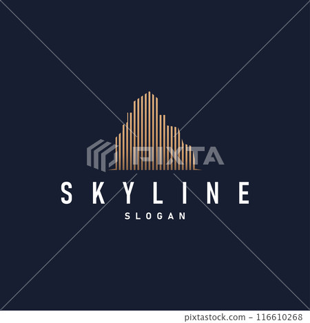 Building Real Estate Apartment Construction Logo, Elegant Premium Rustic Monogram Vector Design 116610268