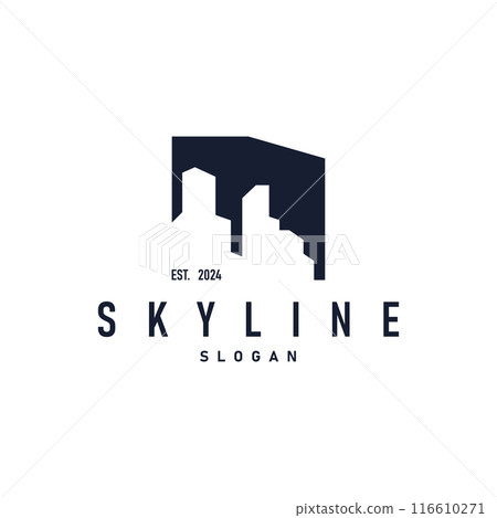 Building Real Estate Apartment Construction Logo, Elegant Premium Rustic Monogram Vector Design 116610271