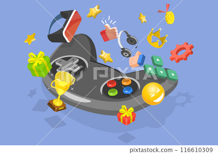 3D Isometric Flat Vector Illustration of Cyber Sport, Exploring the World of eSports 116610309