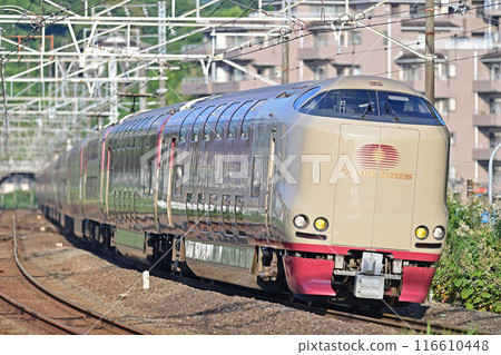 Tokaido Line Manazuru JR West 285 series L3 + L1 formation (Izumo) Sunrise Izumo Sunrise Seto 116610448