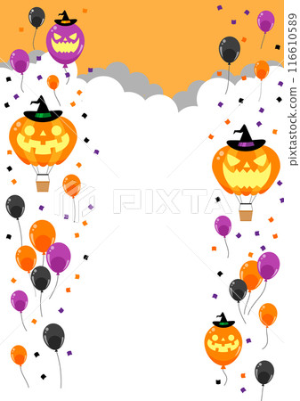 Halloween, illustration, cute, jack-o'-lantern, vertical, daytime 116610589