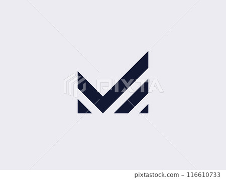Abstract letter M vector logo design 116610733