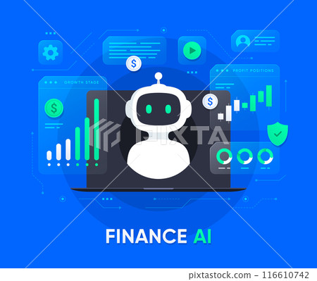 Ai robot in Finance service 116610742