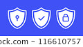 Security shield vector icons 116610757