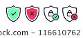 Security shield vector icons 116610762