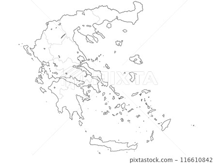 Blank map of Greece 116610842