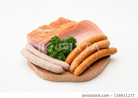 什錦香腸、烤火腿和培根 什錦香腸、烤火腿和培根 116611237