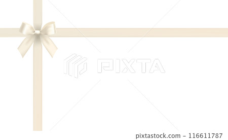 蝴蝶結白絲帶向量設計素材 蝴蝶結白絲帶向量設計素材 116611787