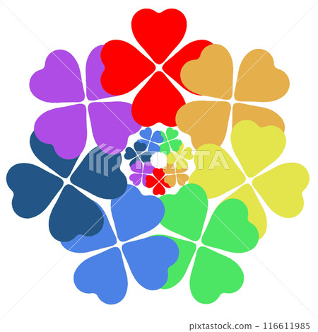 Rainbow-colored clover Rainbow-colored clover 116611985