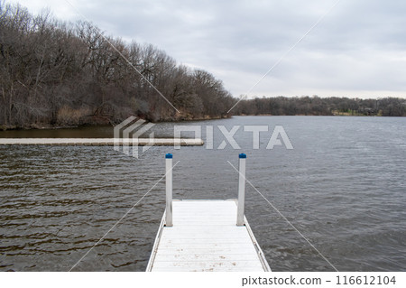 Views of a Minnesota lake on a cloudy day 116612104
