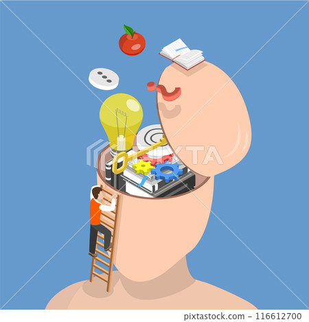3D Isometric Flat Vector Illustration of Philosophy Study , Knowledge and Curiosity 116612700