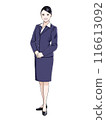 A receptionist standing and greeting 116613092