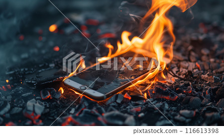 智慧型手機著火了 智慧型手機著火了 116613398