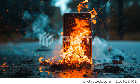 智慧型手機著火了 116613401