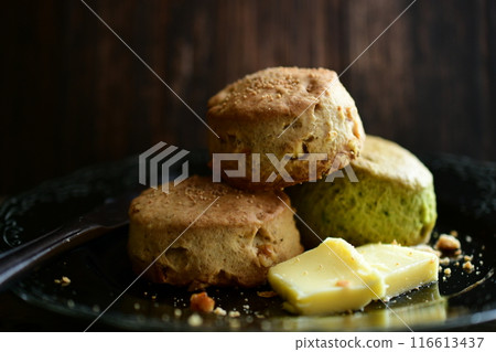 Scones and butter 116613437
