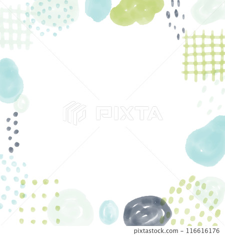 手繪水彩畫框,色彩清爽 手繪水彩畫框,色彩清爽 116616176