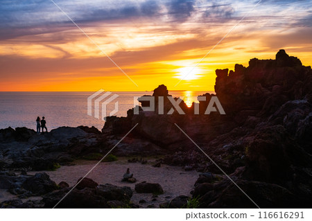 Sixteen Rakan Rocks - Evening Scenery Sixteen Rakan Rocks - Evening Scenery 116616291