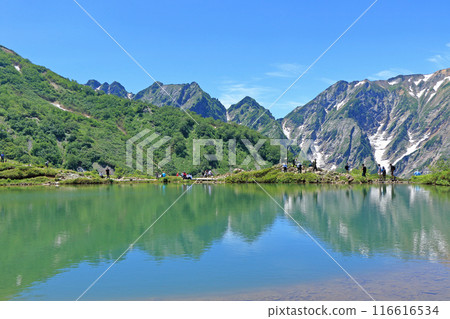 八方池和夏季的北阿爾卑斯山 116616534