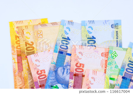 Banknotes denominated in rands cash notes are issued by South African national bank Banknotes denominated in rands cash notes are issued by South African national bank 116617004