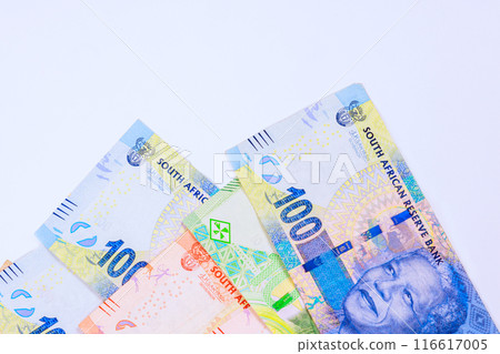 Various banknotes issued by South African National Bank are denominated in rands Various banknotes issued by South African National Bank are denominated in rands 116617005