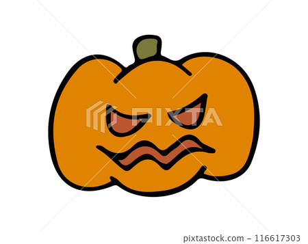 Simple and cute pumpkin icon 116617303