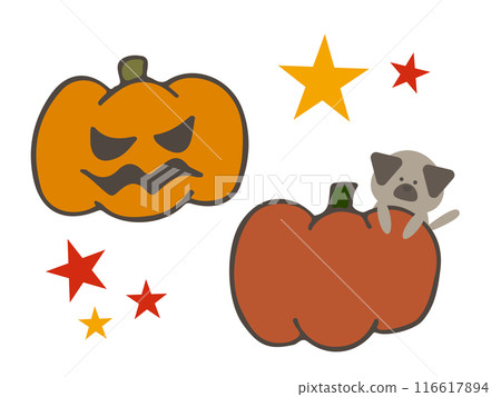 傑克燈籠和可愛的狗 116617894