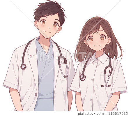 Doctor and nurse illustration "AI generated image" Doctor and nurse illustration "AI generated image" 116617915