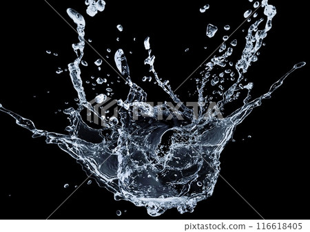 Abstract background with waves and splashes 116618405