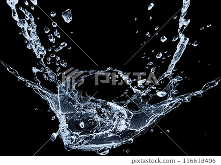 Abstract background with waves and splashes 116618406