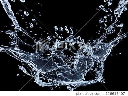 Abstract background with waves and splashes 116618407