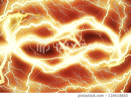 Orange lightning bolt illustration Orange lightning bolt illustration 116618683