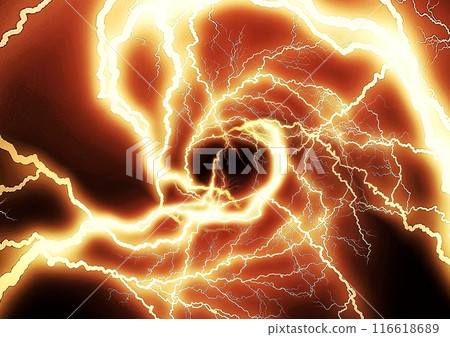 Orange lightning bolt illustration 116618689