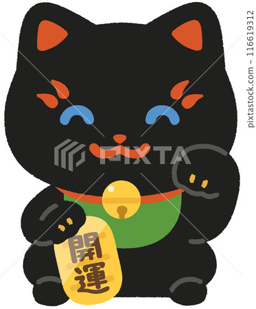 黑色招財貓（吉祥） 116619312