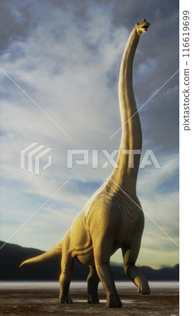 Brachiosaurus in the setting sun 116619699