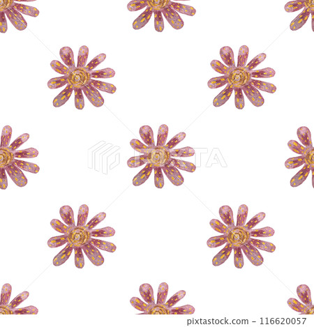 Sea polyp, flower watercolor hand-drawn seamless pattern isolated on white. High quality illustration for wallpaper, notebooks, scrapbooking, wrapping paper, cards, textile, diving ads design 116620057