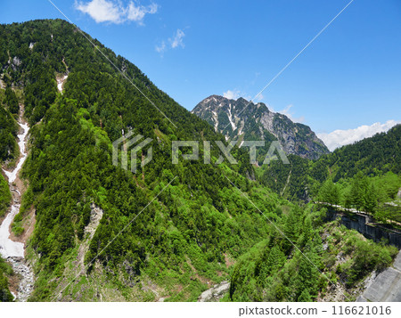 立山黑部阿爾卑斯山脈路線黑部水庫初夏風光 116621016