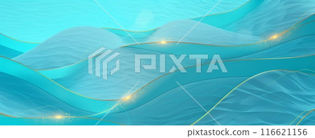 淺藍色背景上的金色線條 116621156