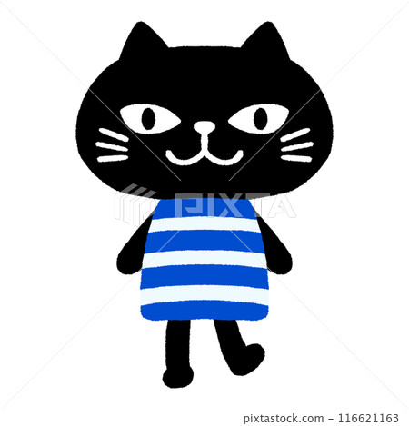 Black cat character (with white border) 116621163