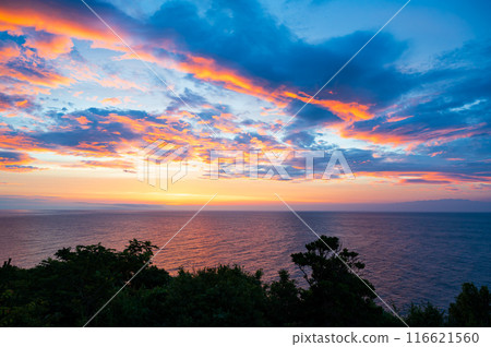 Sunrise over the sea in the early morning in Higashiizu Sunrise over the sea in the early morning in Higashiizu 116621560