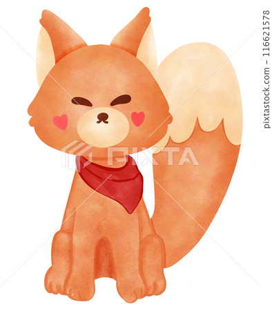 litter cute fox 116621578