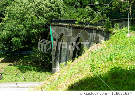 Scenery of the former JNR Miyahara Line promenade in Oguni-machi, Aso-gun, Kumamoto Prefecture, Konogawa Bridge Scenery of the former JNR Miyahara Line promenade in Oguni-machi, Aso-gun, Kumamoto Prefecture, Konogawa Bridge 116621624