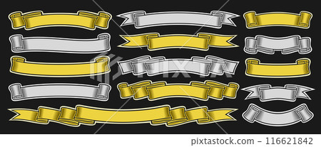 Vector Ribbon Banners Set 116621842